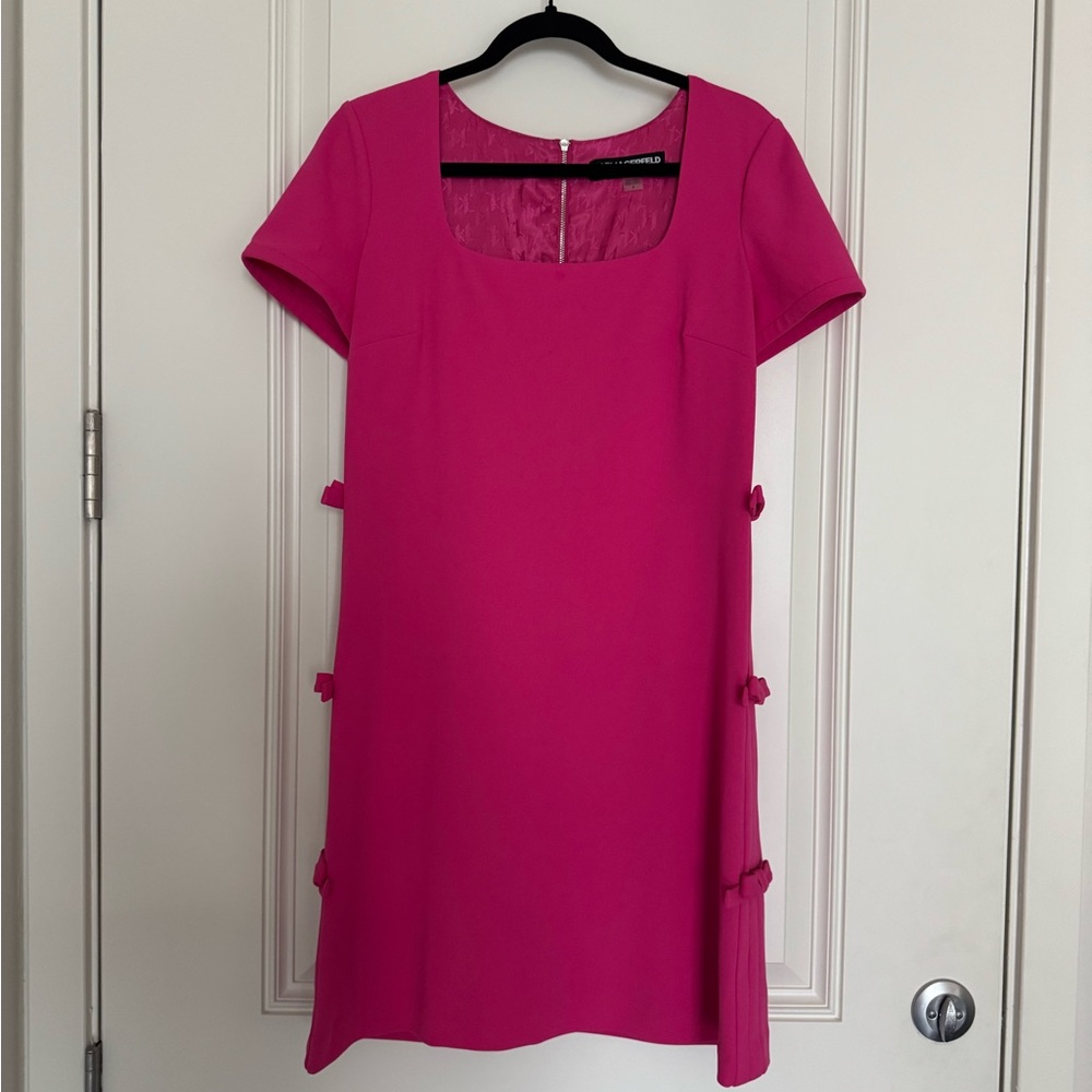 Karl Lagerfeld Pink Dress with bow detailing size 8